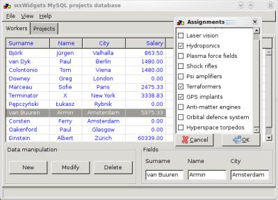 wx MySQL projects1